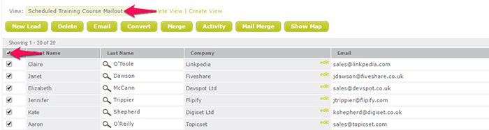 Create a View and Multi Select Recipients