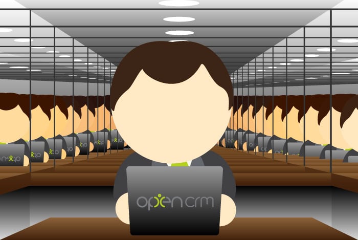 OpenCRM at the desk
